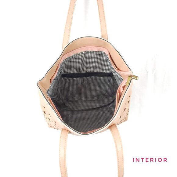 FASHION BAG Nude Pink Tote Bag Handbag Computer Bag Purse Travel Carry On Work - Picture 4 of 8